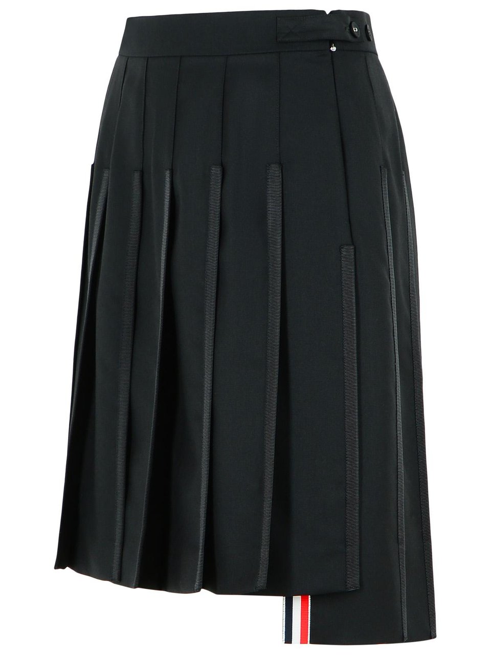 Thom Browne Black Wool Skirt Zwart