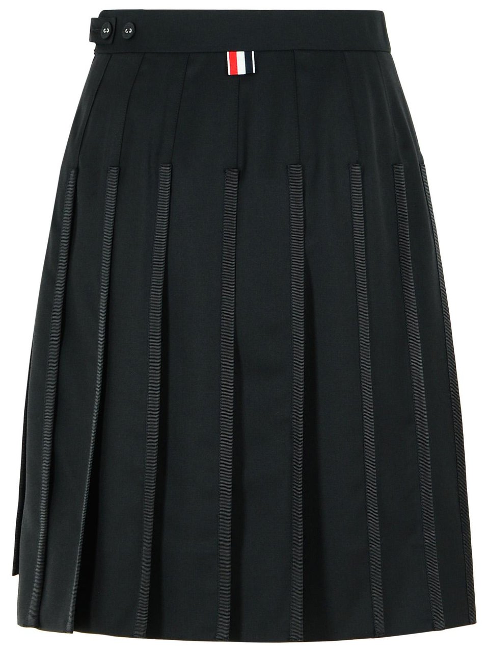 Thom Browne Black Wool Skirt Zwart