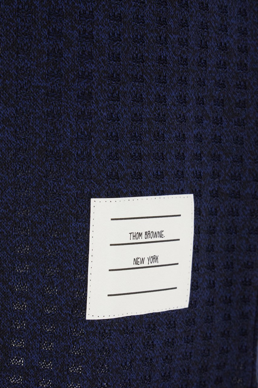 Thom Browne Thom Browne Navy blue cotton polo dress Blauw