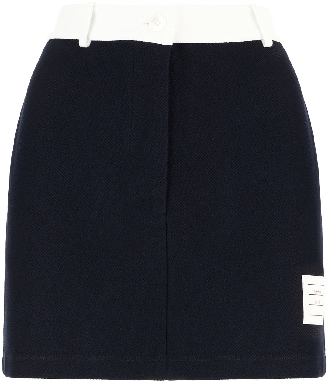 Thom Browne Thom Browne Midnight blue cotton mini skirt Blauw