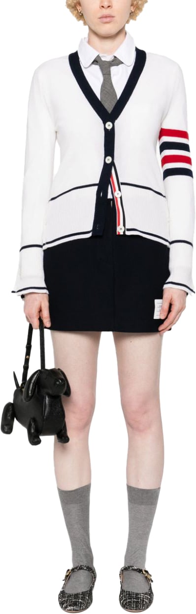 Thom Browne Thom Browne Midnight blue cotton mini skirt Blauw