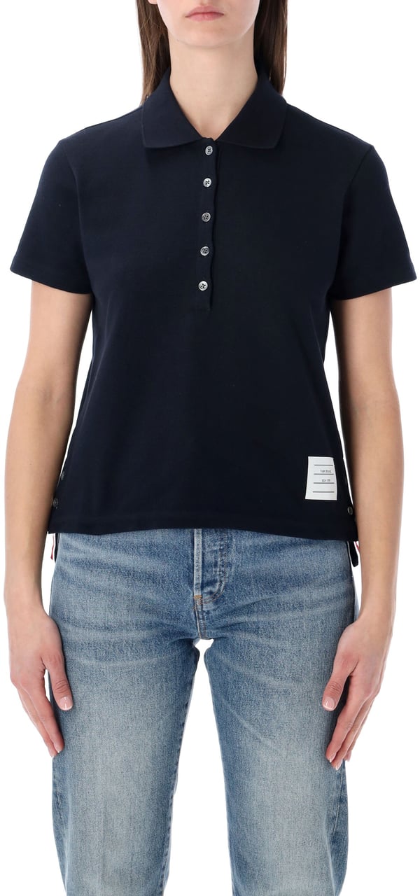 Thom Browne Thom Browne relaxed-fit cotton polo shirt Blauw