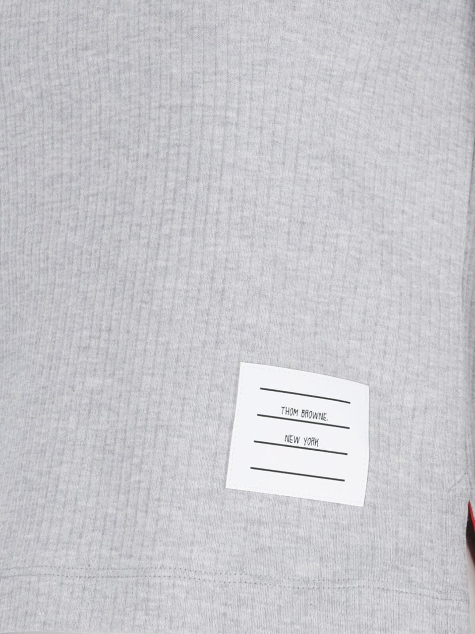 Thom Browne "Three Stripes" Knit Polo – Gray Grijs
