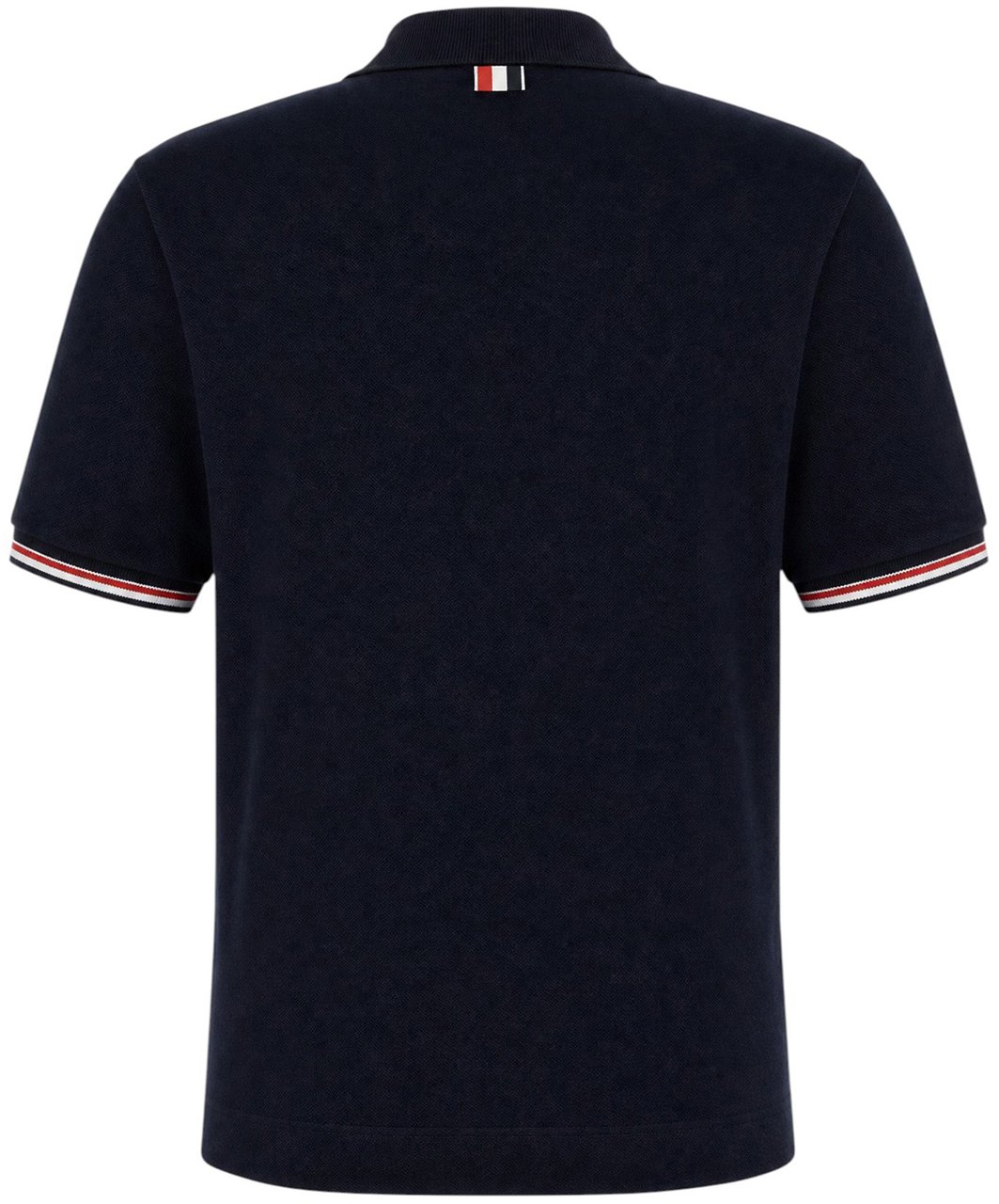 Thom Browne Navy blue cotton polo shirt Blauw