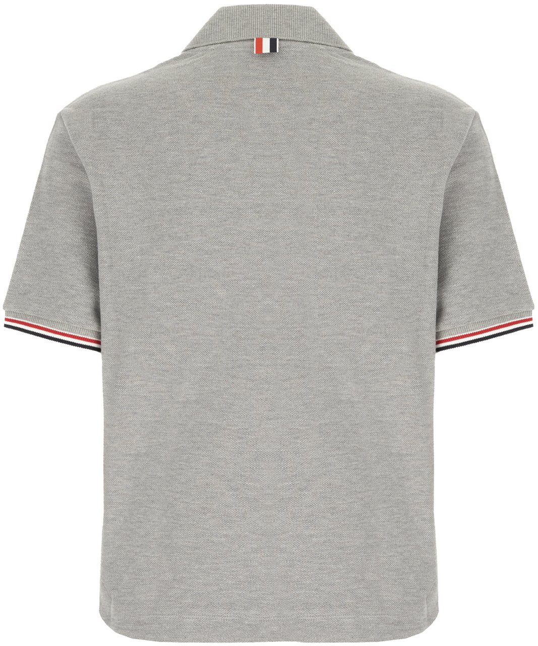 Thom Browne Grey piquet polo shirt Grijs