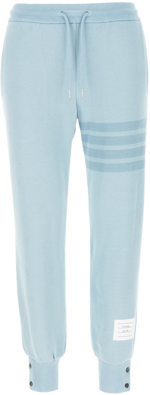 Thom Browne Thom Browne Paste light blue cotton joggers Lichtblauw