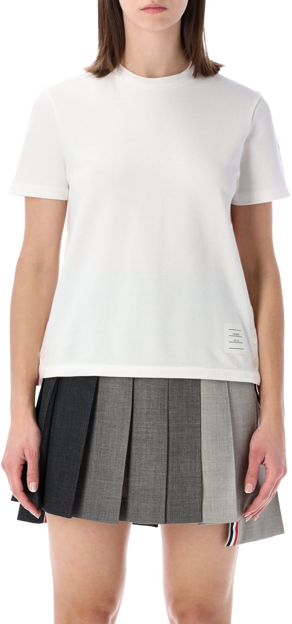 Thom Browne Thom Browne classic piqué t-shirt Wit