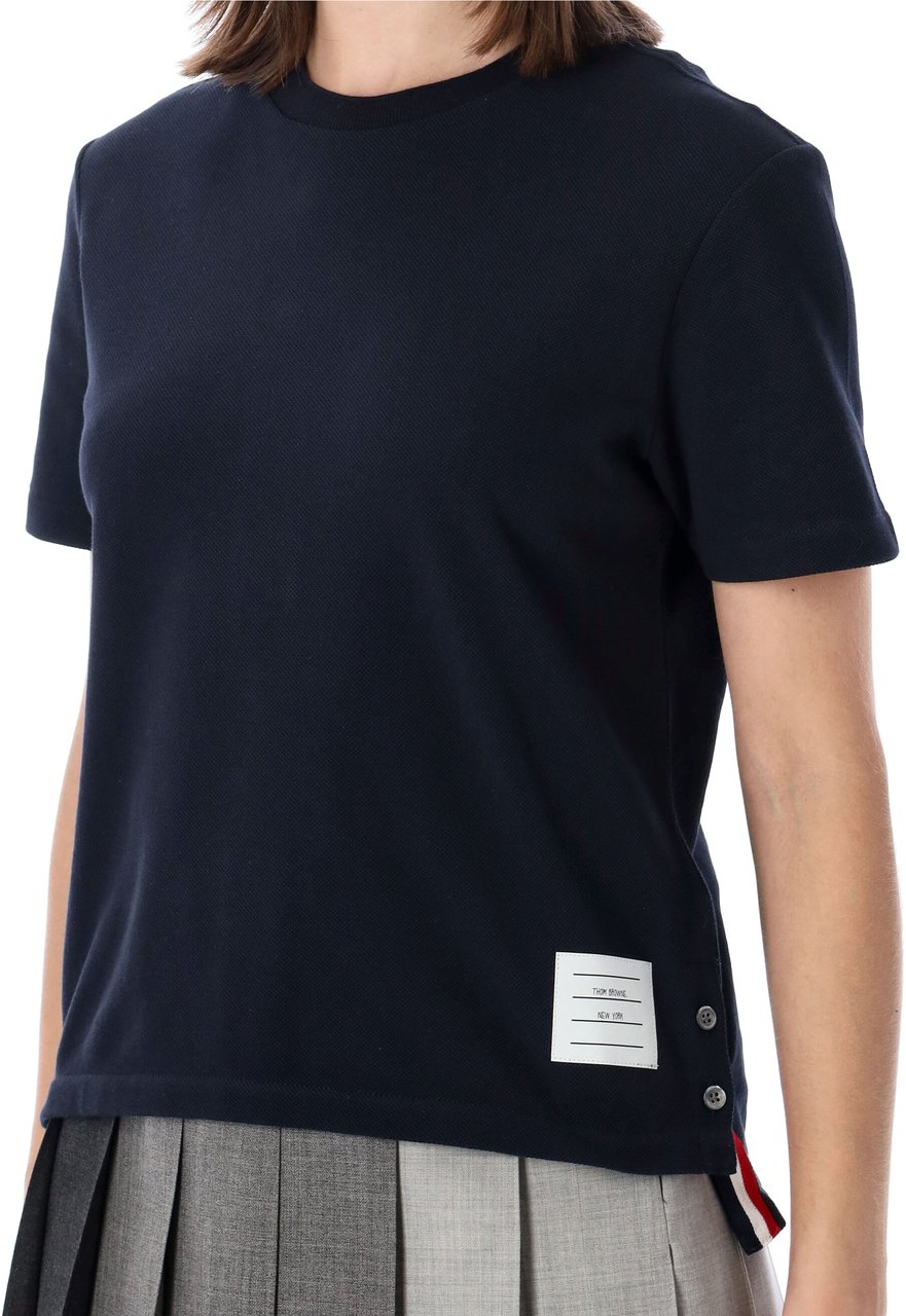 Thom Browne Thom Browne classic piqué t-shirt Blauw