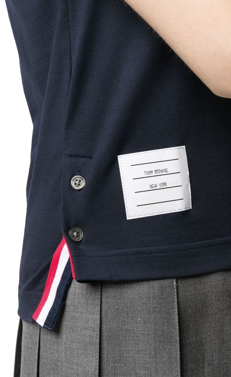 Thom Browne T-Shirts And Polos Blue Blauw