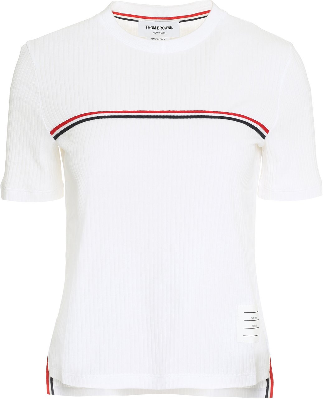 Thom Browne Cotton knit T-shirt Wit