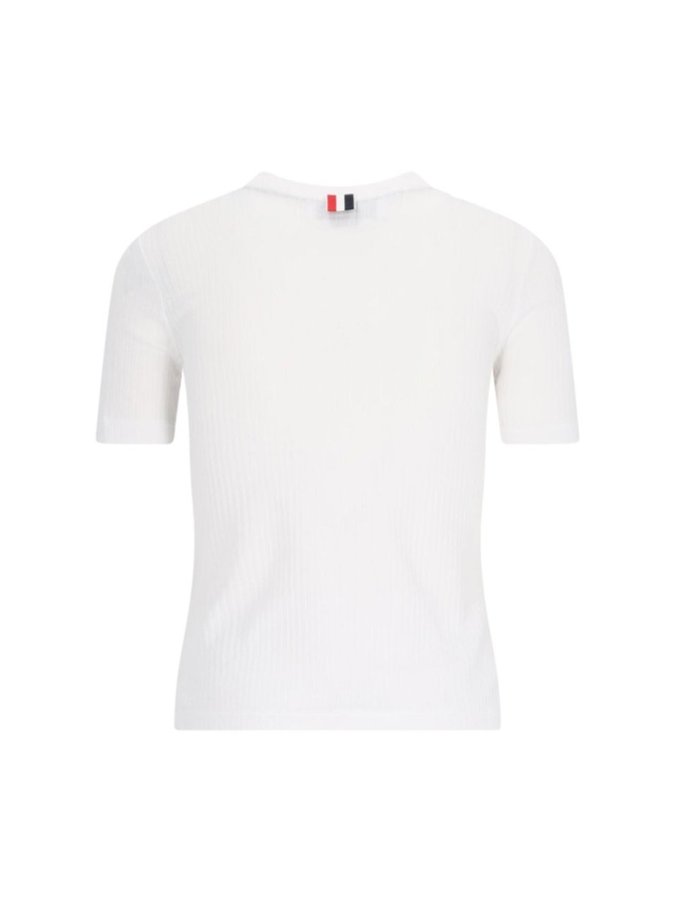 Thom Browne "Three Stripes" Logo T-Shirt – White Wit