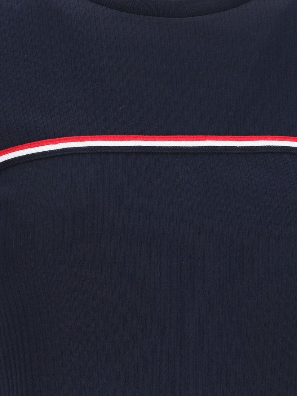 Thom Browne "Three Stripes" Logo T-Shirt – Blue Blauw
