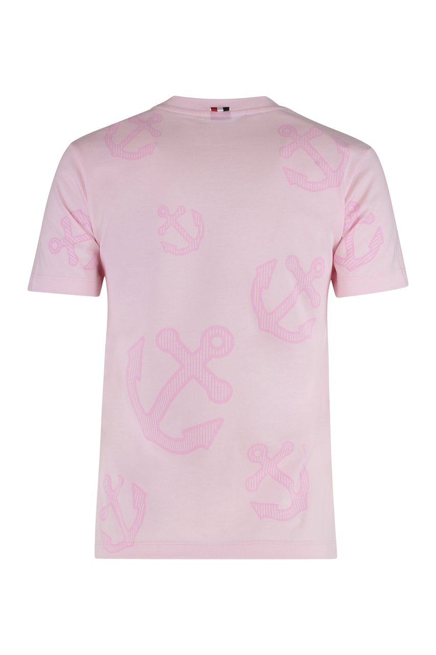 Thom Browne Cotton crew-neck T-shirt Roze