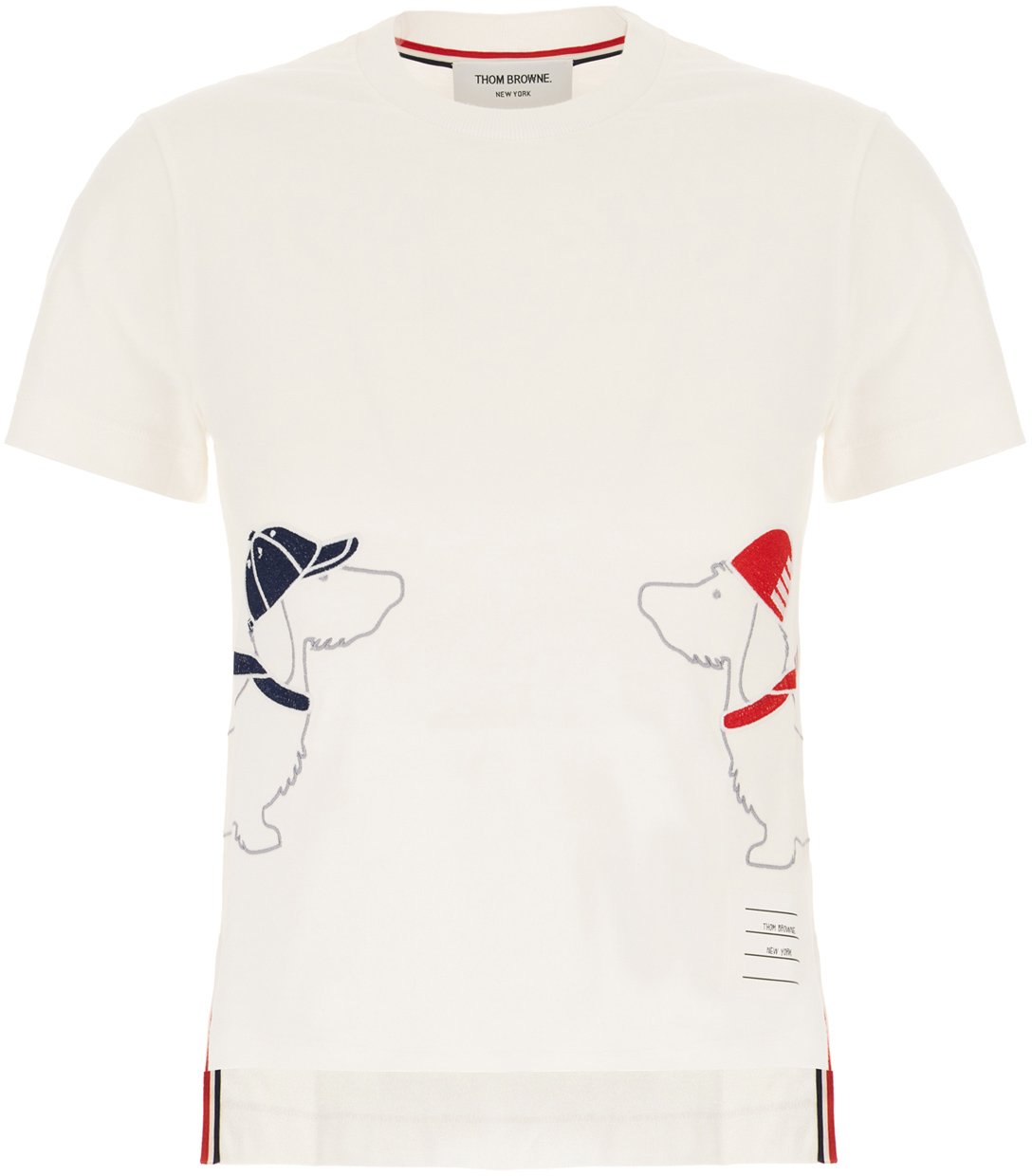 Thom Browne Thom Browne White cotton t-shirt Wit