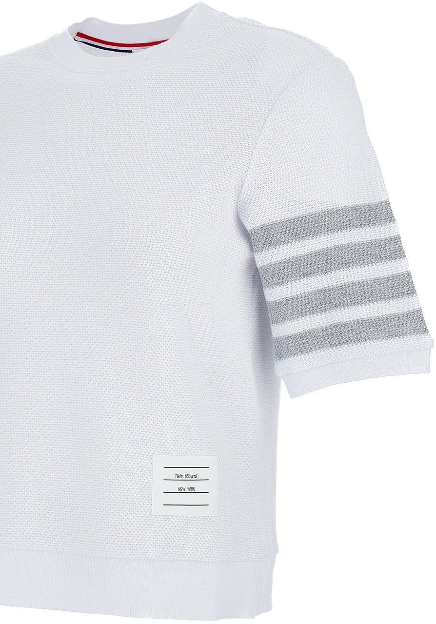 Thom Browne Pique' T-Shirt Wit