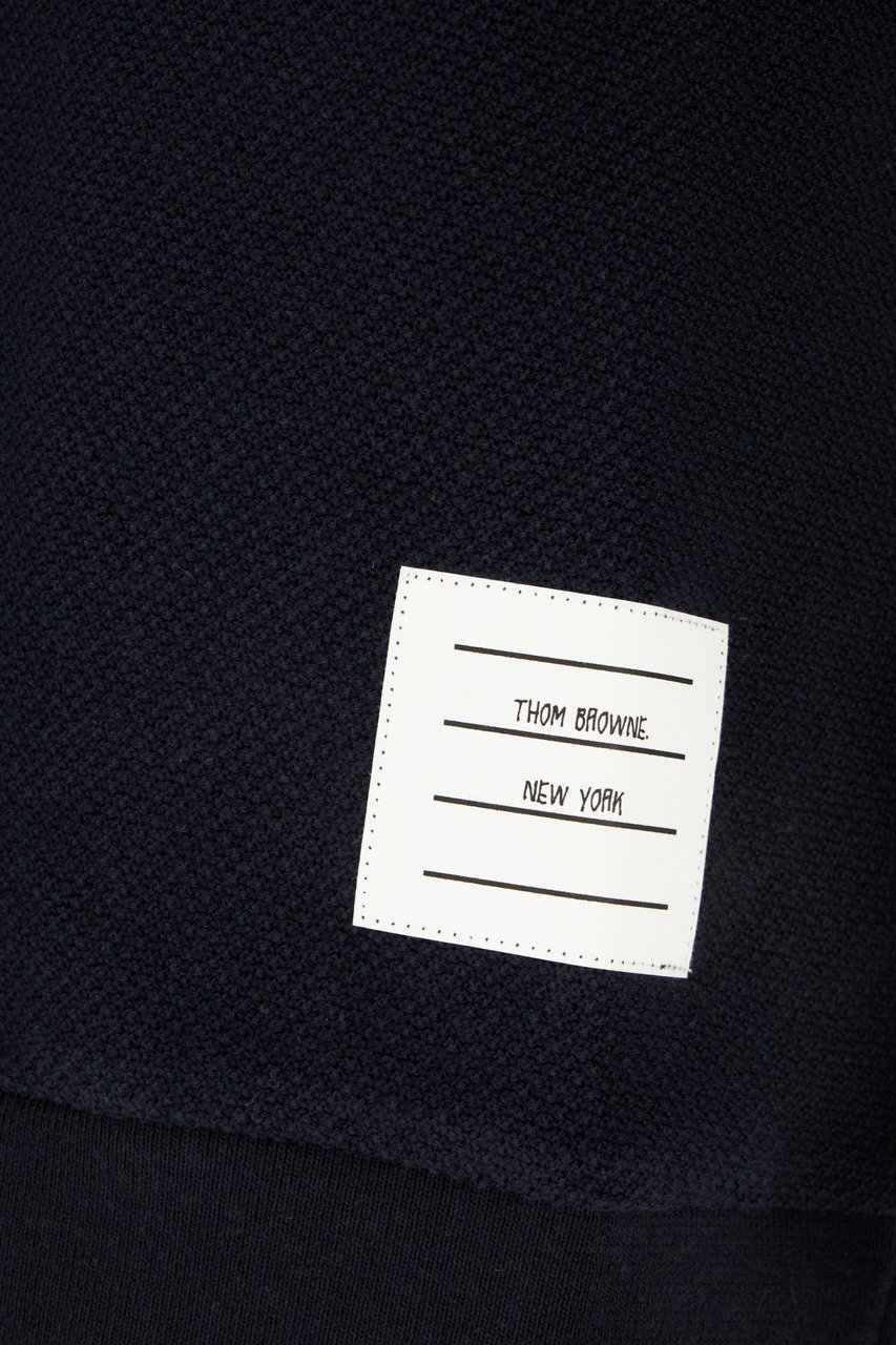 Thom Browne Thom Browne Midnight blue cotton sweater Blauw