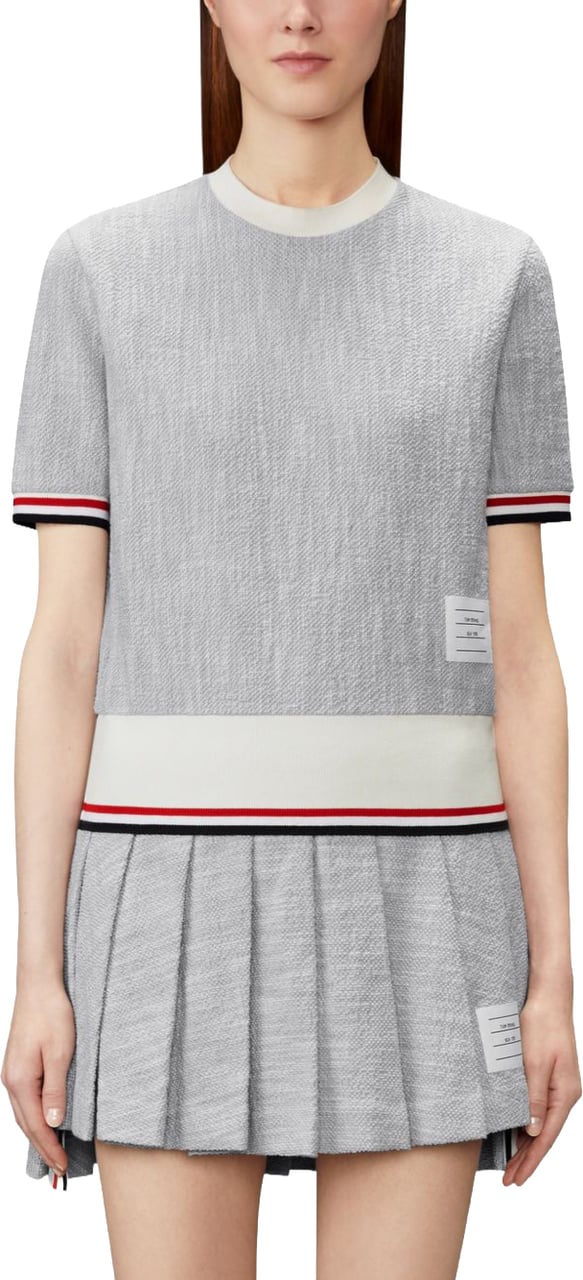 Thom Browne T-Shirts And Polos Grey Lichtgrijs
