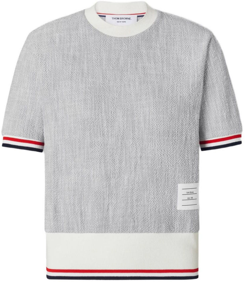 Thom Browne T-Shirts And Polos Grey Lichtgrijs