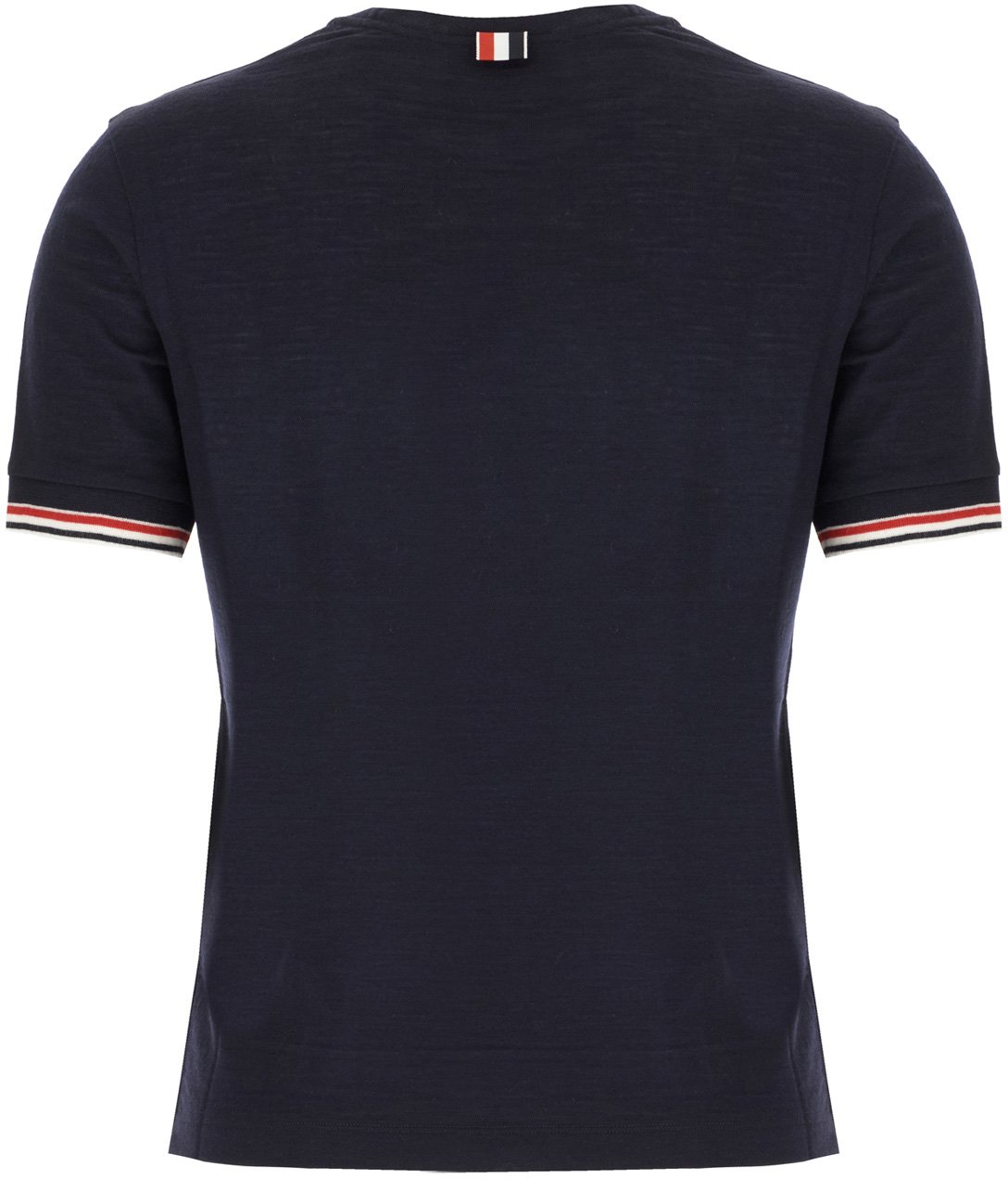 Thom Browne Blue navy wool blend t-shirt Blauw