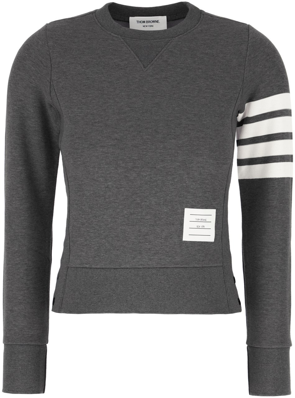Thom Browne Thom Browne Dark grey cotton sweatshirt Grijs