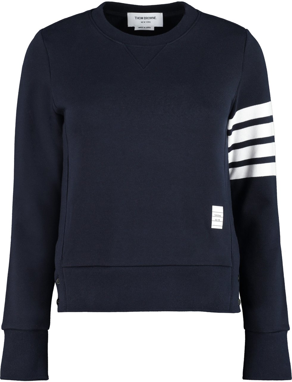 Thom Browne Cotton crew-neck sweatshirt Navy