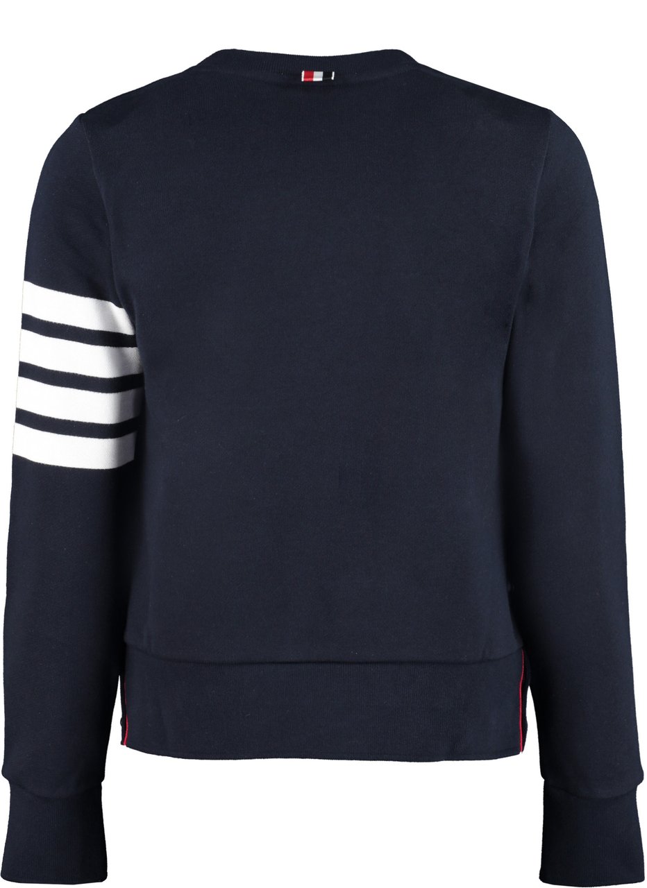 Thom Browne Cotton crew-neck sweatshirt Navy
