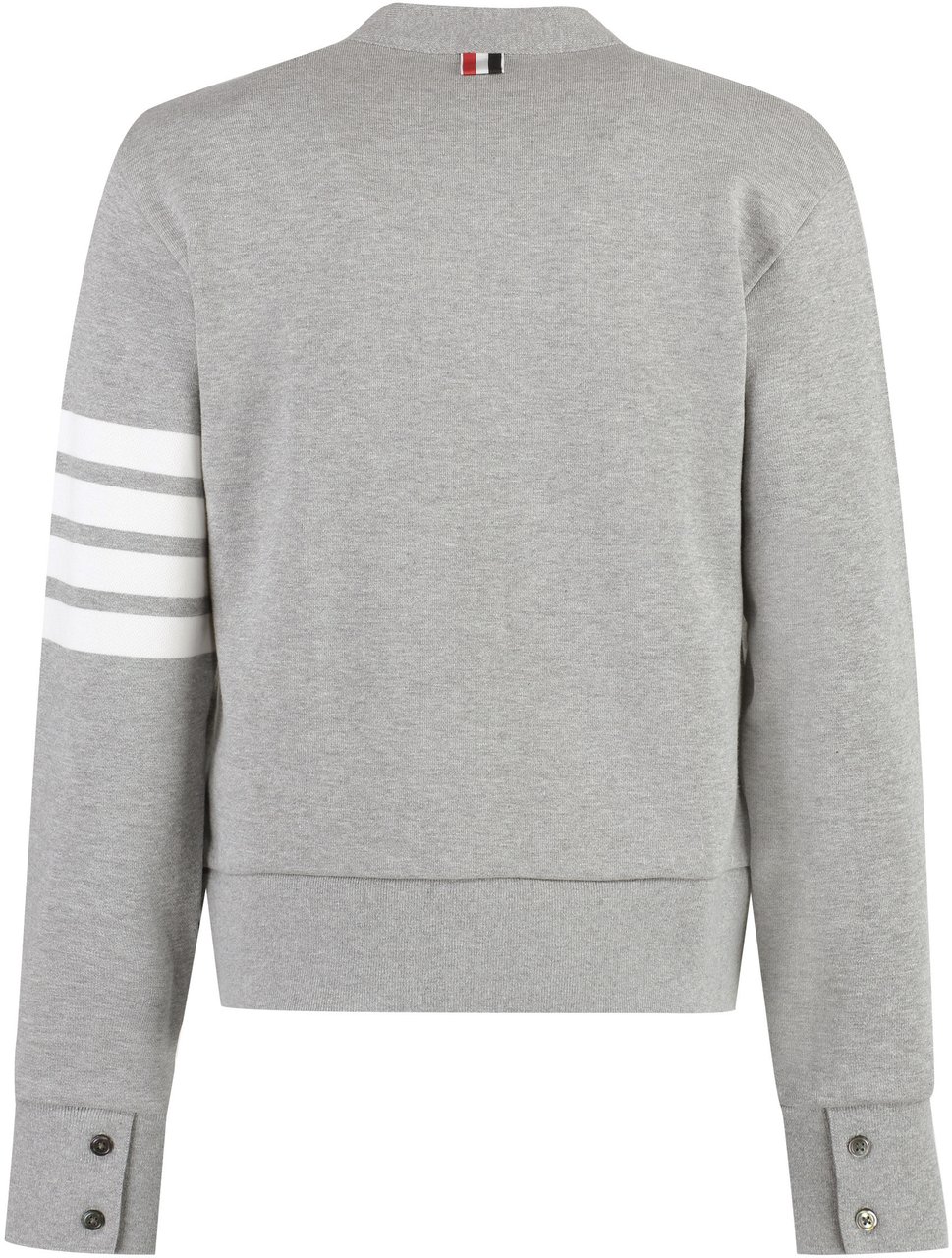 Thom Browne Logo detail cotton cardiga Grijs