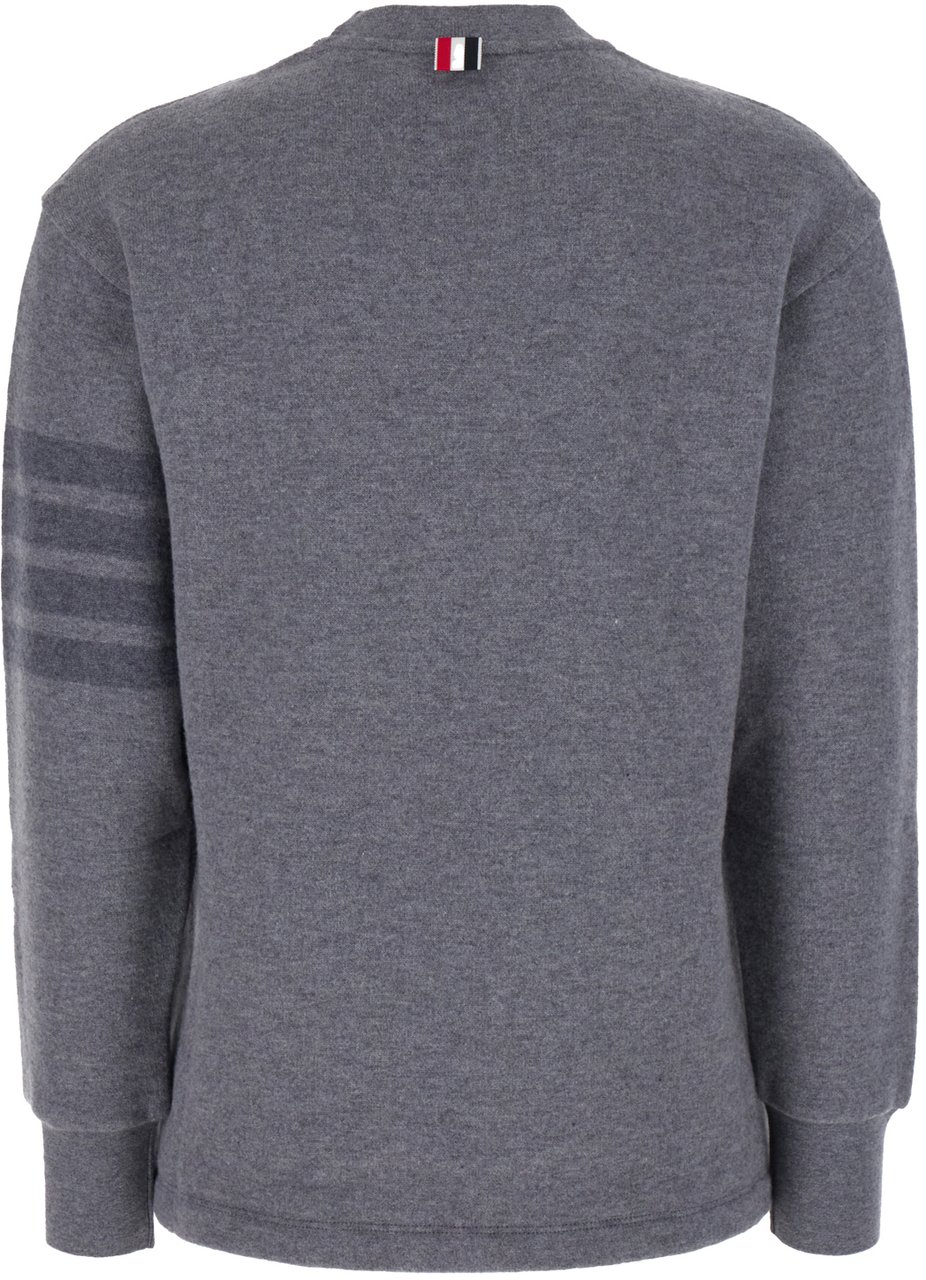 Thom Browne Thom Browne Grey wool oversize sweater Grijs