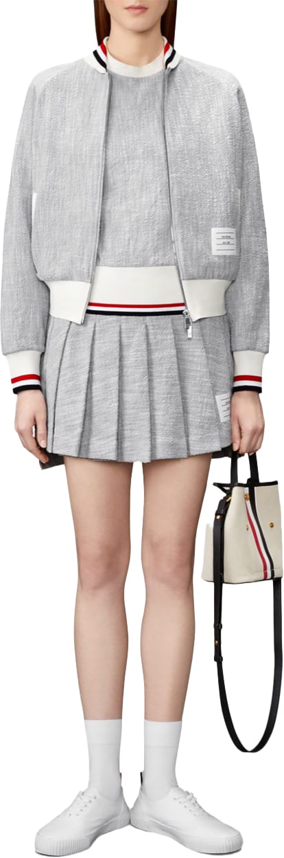 Thom Browne Coats Grey Lichtgrijs