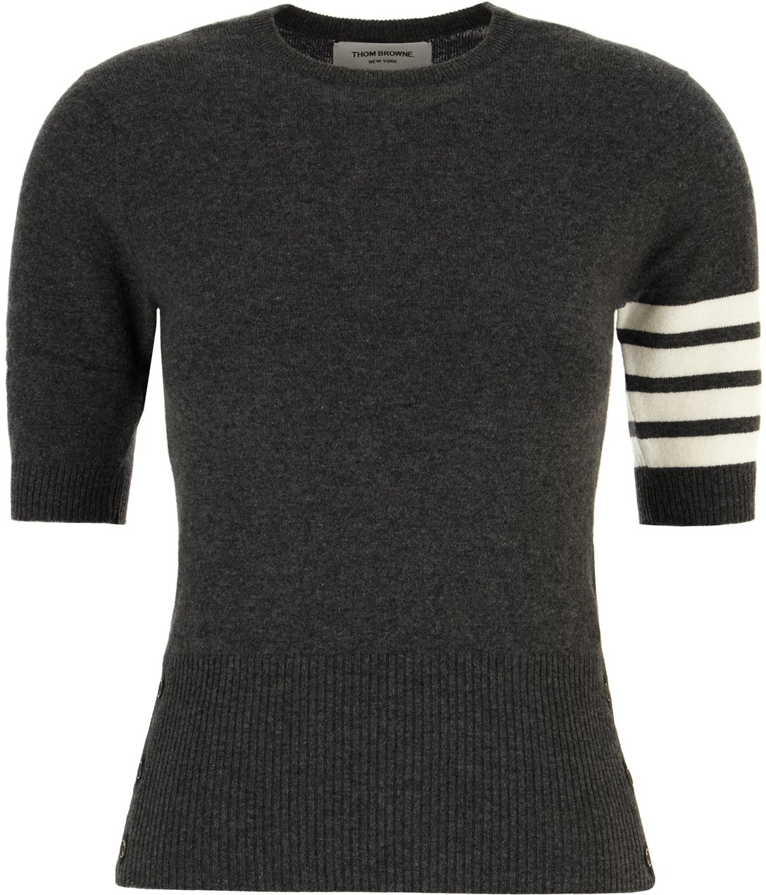 Thom Browne Thom Browne Graphite cashmere sweater Grijs