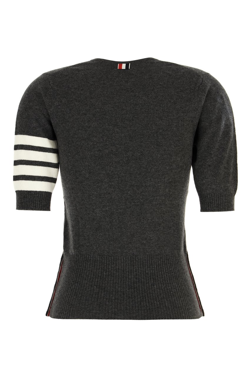 Thom Browne Thom Browne Graphite cashmere sweater Grijs