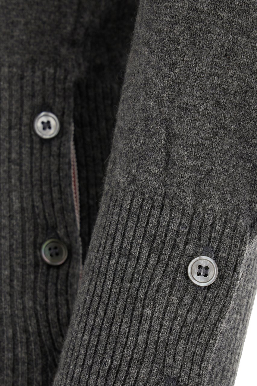 Thom Browne Thom Browne Dark grey cashmere sweater Grijs