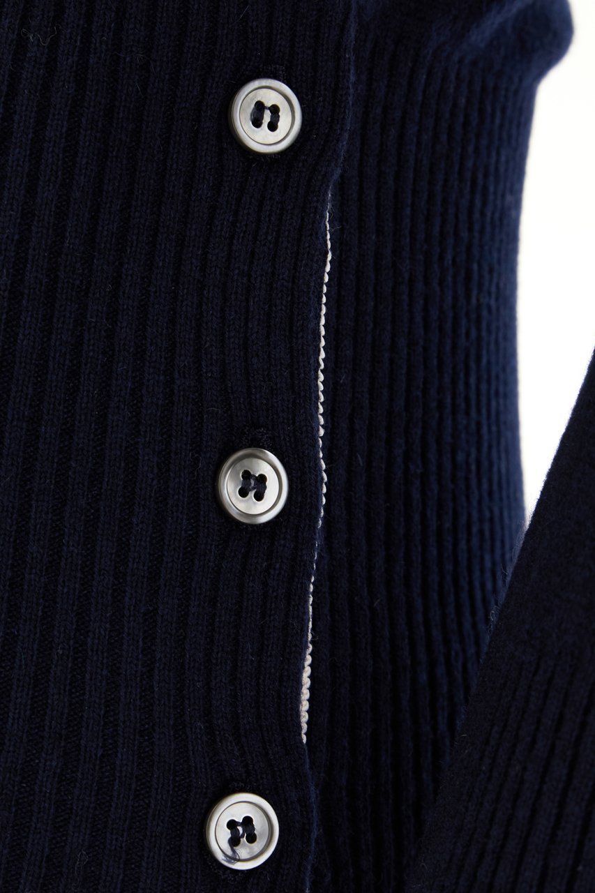 Thom Browne Thom Browne Navy blue cashmere sweater Blauw