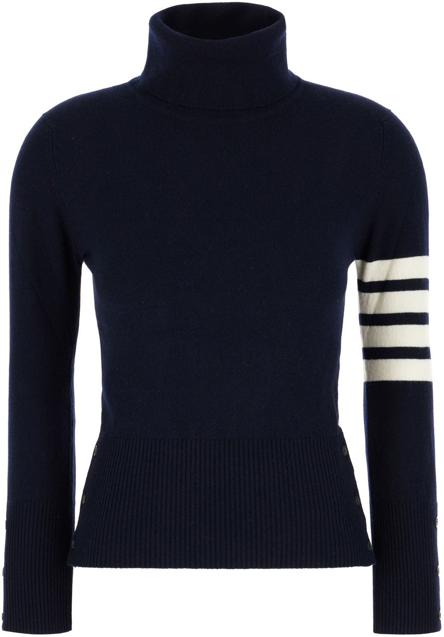 Thom Browne Thom Browne Navy blue cashmere sweater Blauw