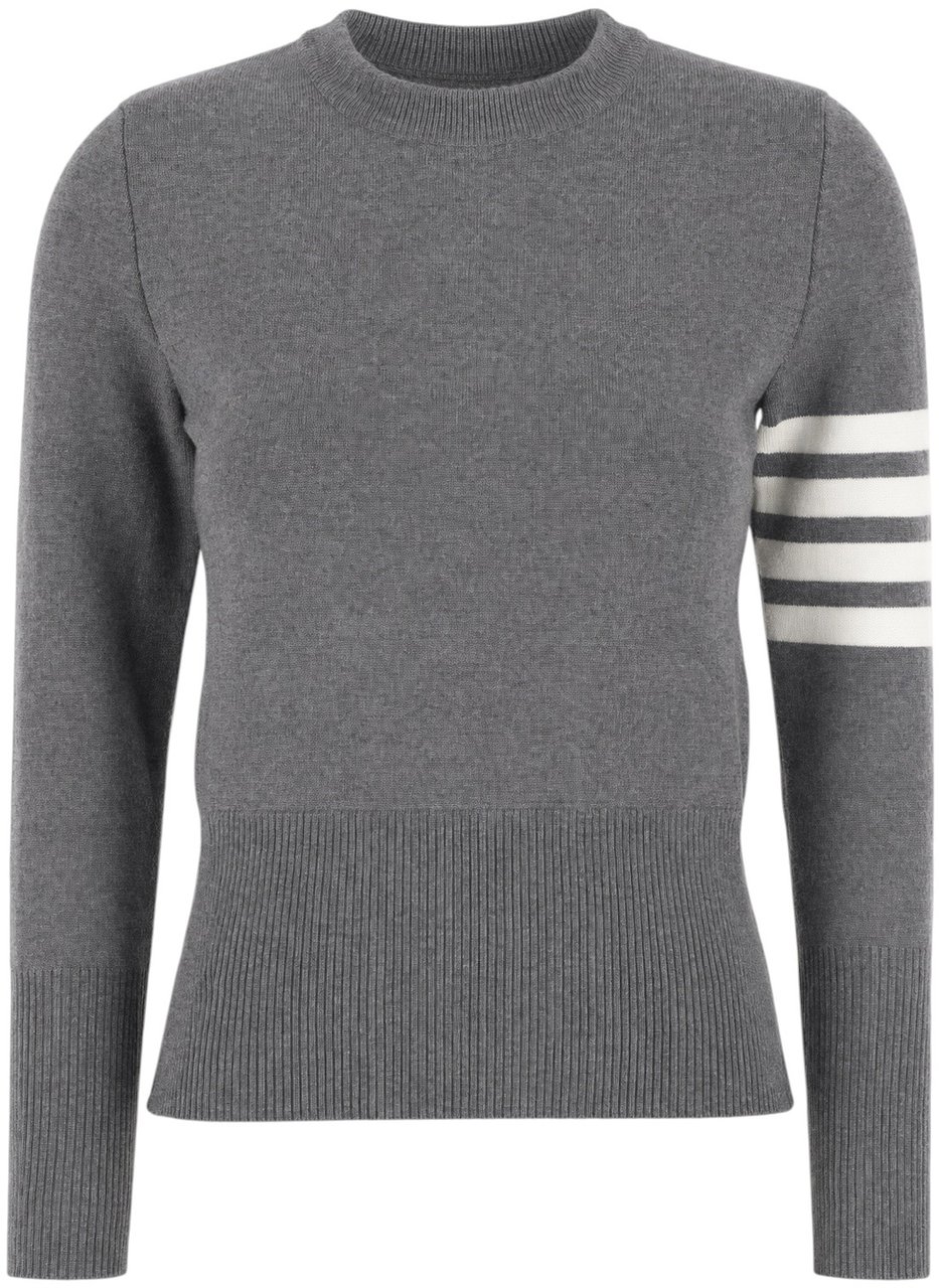 Thom Browne Grey wool sweater Grijs
