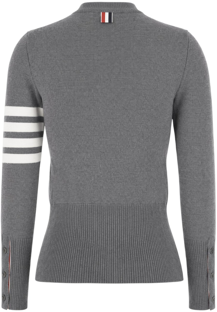 Thom Browne Grey wool sweater Grijs