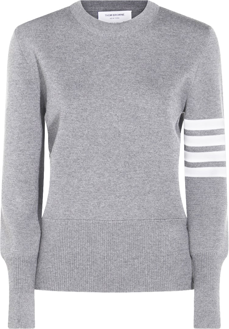 Thom Browne Dark Grey Wool Knitwear Grijs