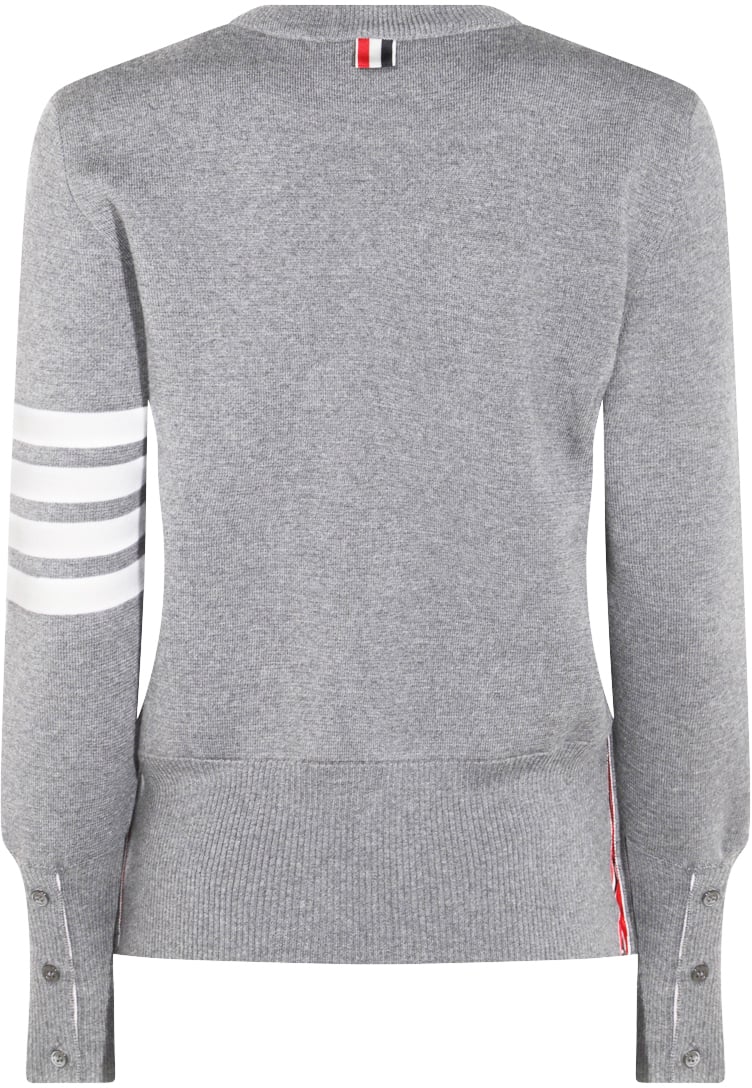 Thom Browne Dark Grey Wool Knitwear Grijs
