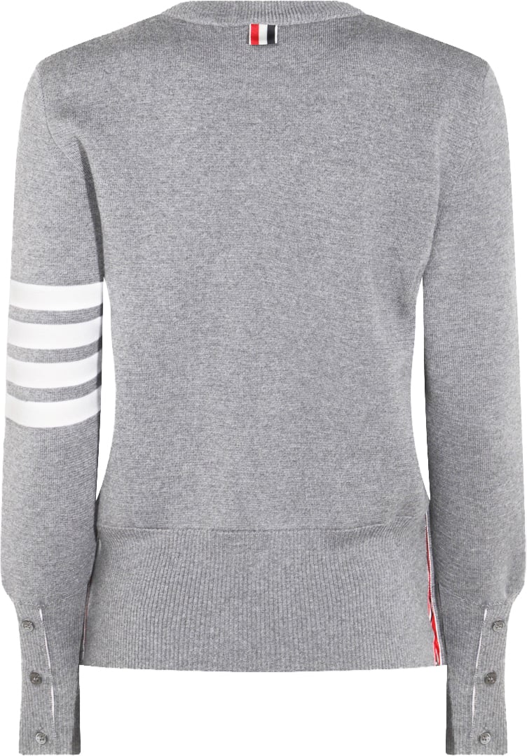 Thom Browne Dark Grey Wool Knitwear Grijs