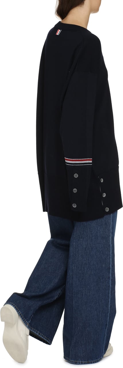 Thom Browne Merino wool sweater Navy