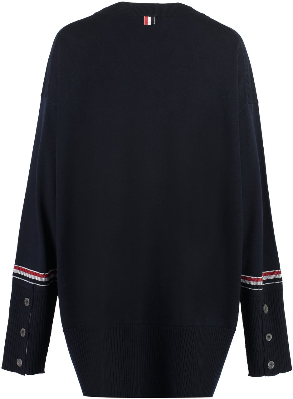 Thom Browne Merino wool sweater Navy
