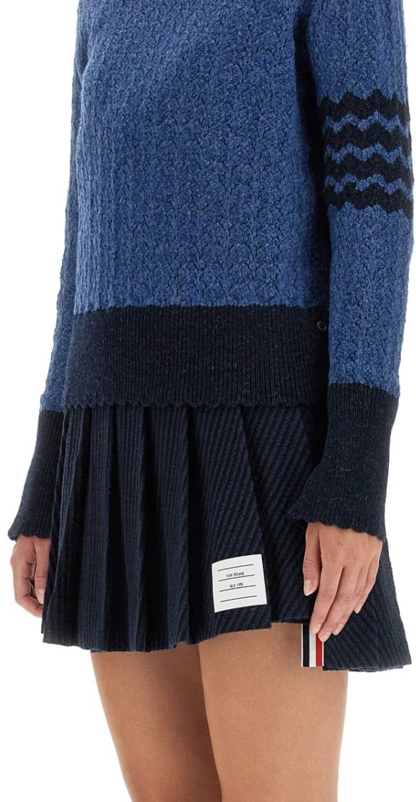 Thom Browne 4Bar Stripe Jersey Blauw