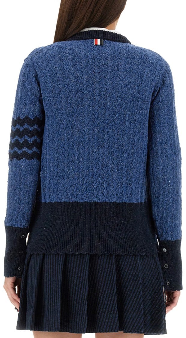 Thom Browne 4Bar Stripe Jersey Blauw