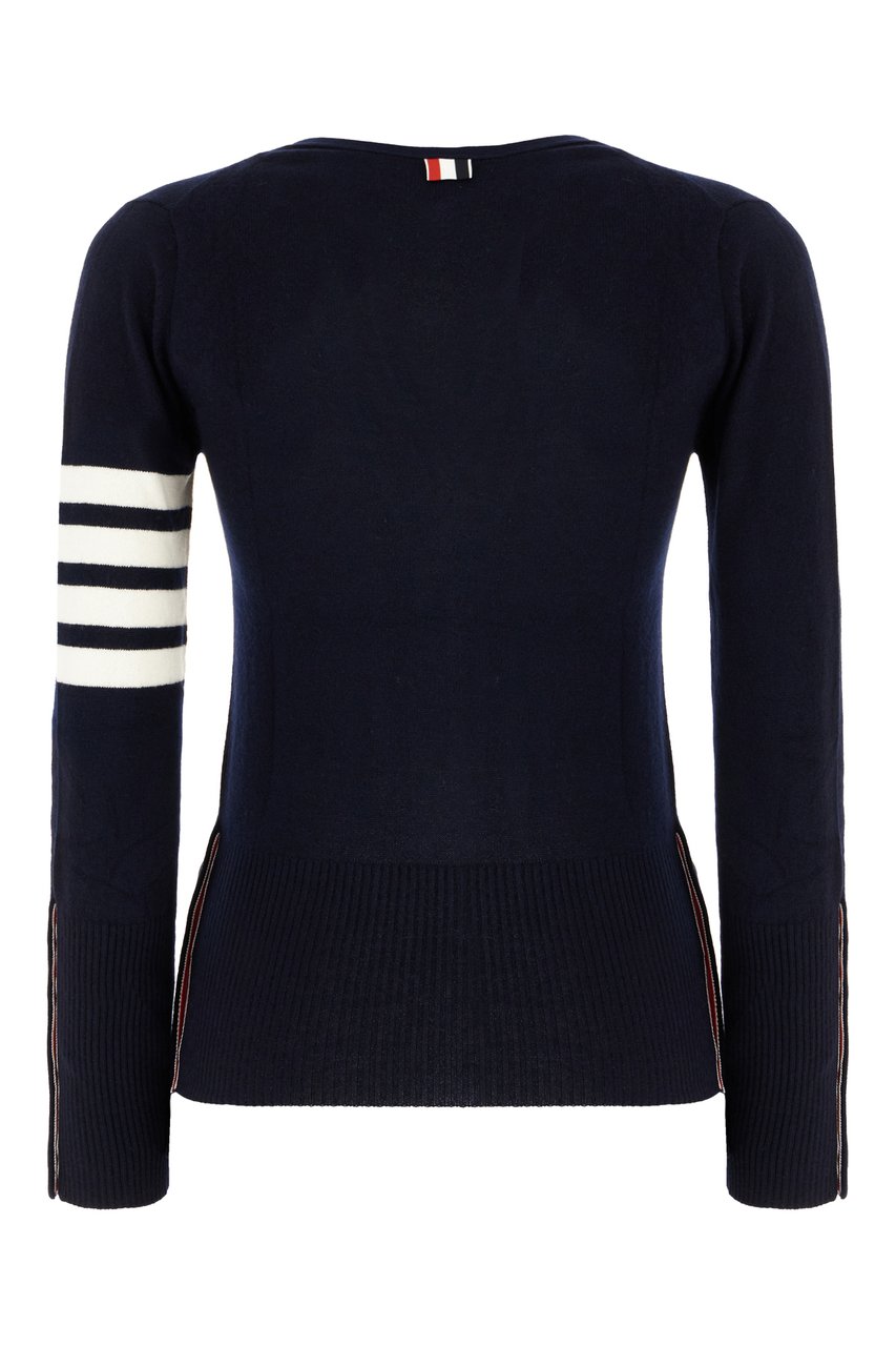 Thom Browne Thom Browne Navy blue cashmere cardigan Blauw