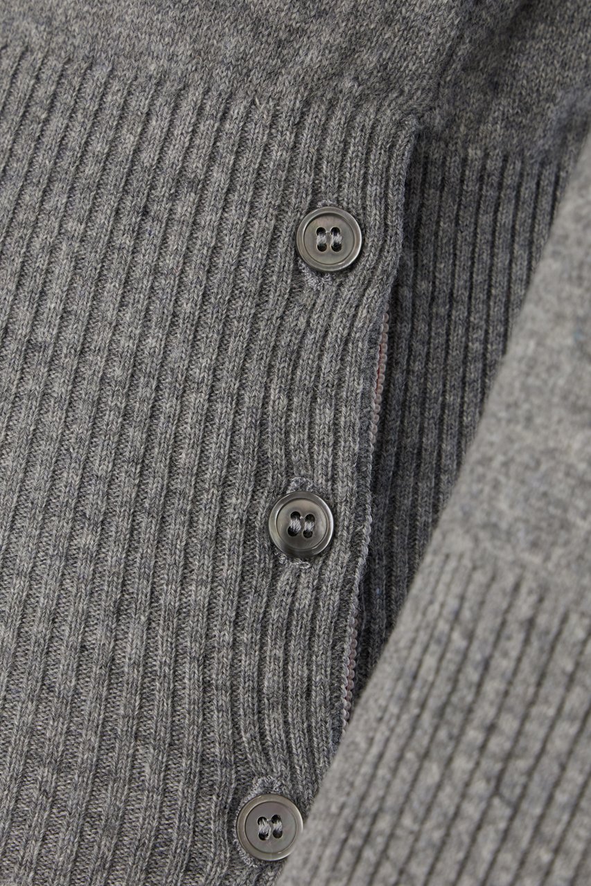 Thom Browne Thom Browne Cardigan in cashmere grigio Grijs