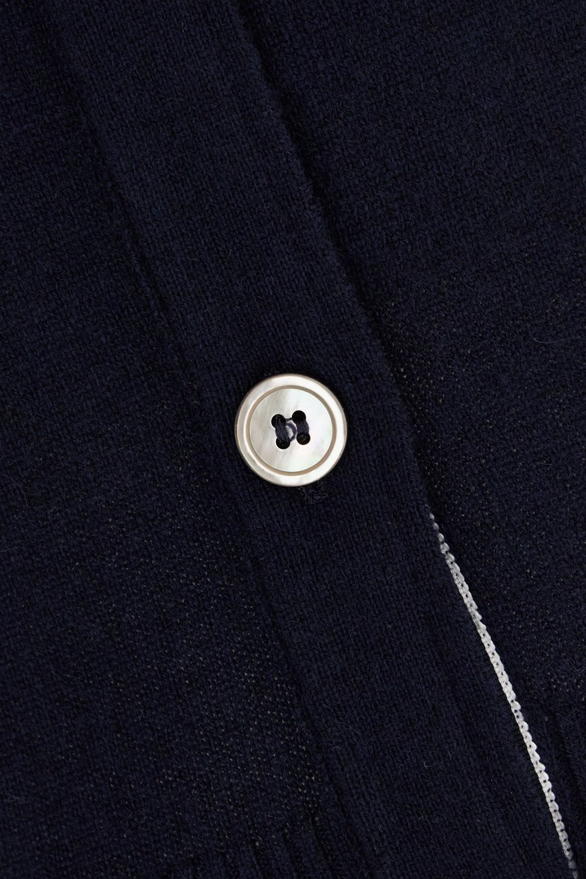 Thom Browne Thom Browne Navy blue cashmere cardigan Blauw