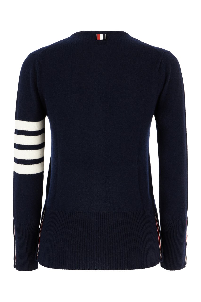 Thom Browne Thom Browne Navy blue cashmere cardigan Blauw