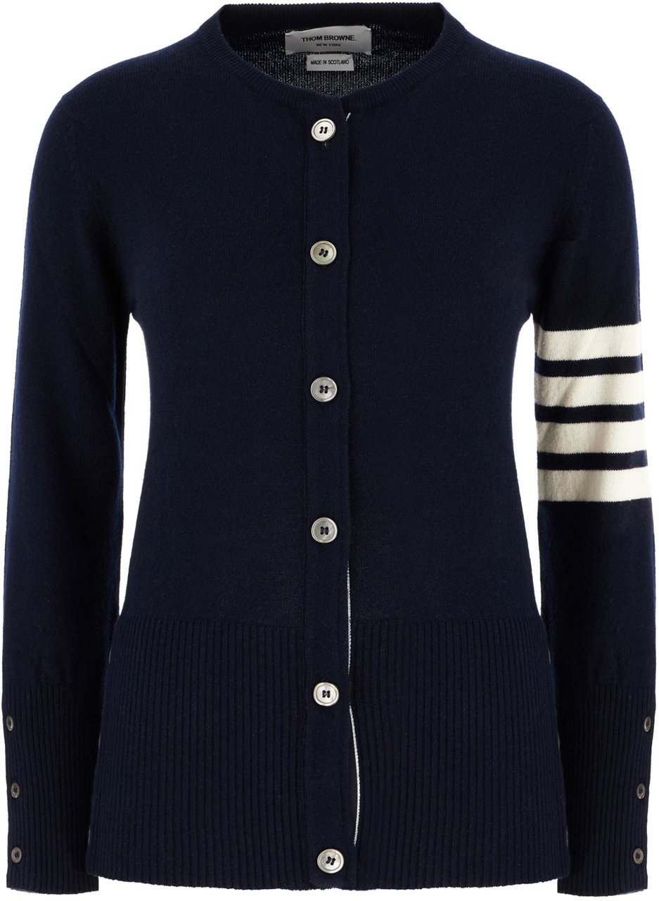 Thom Browne Thom Browne Navy blue cashmere cardigan Blauw