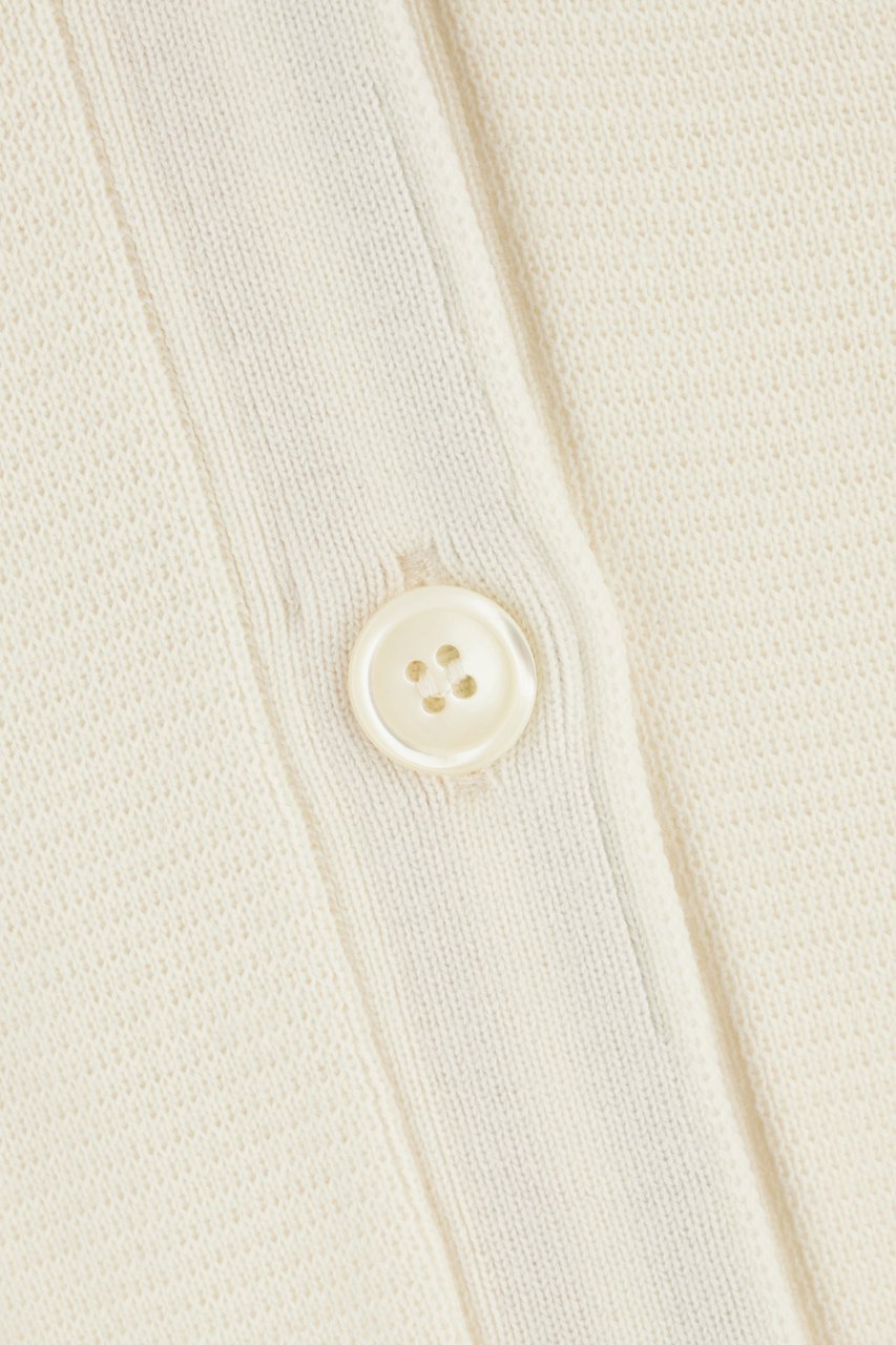 Thom Browne Thom Browne Ivory wool cardigan Neutraal
