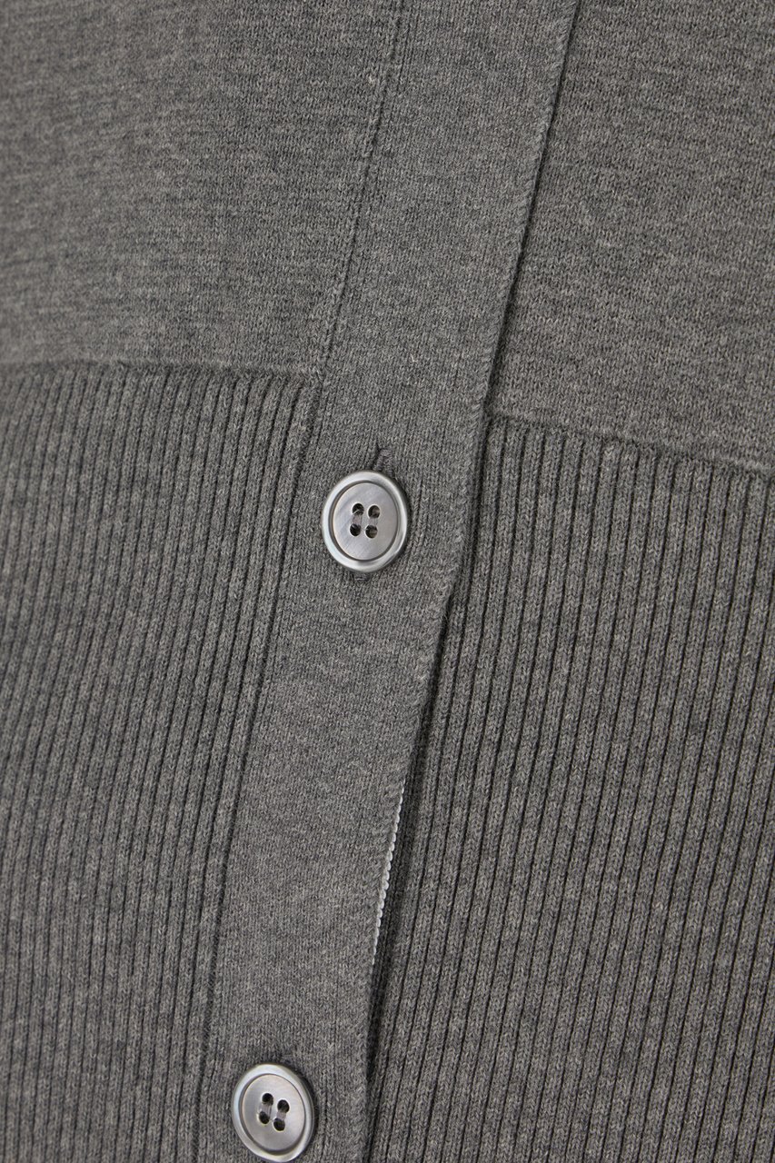 Thom Browne Thom Browne Grey cotton cardigan Grijs